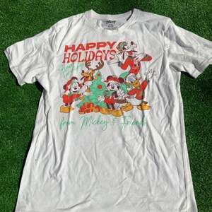 Walt Disney Christmas MICKEY MOUSE DONALD DUCK GOOFY PLUTO T-Shirt XL NEW